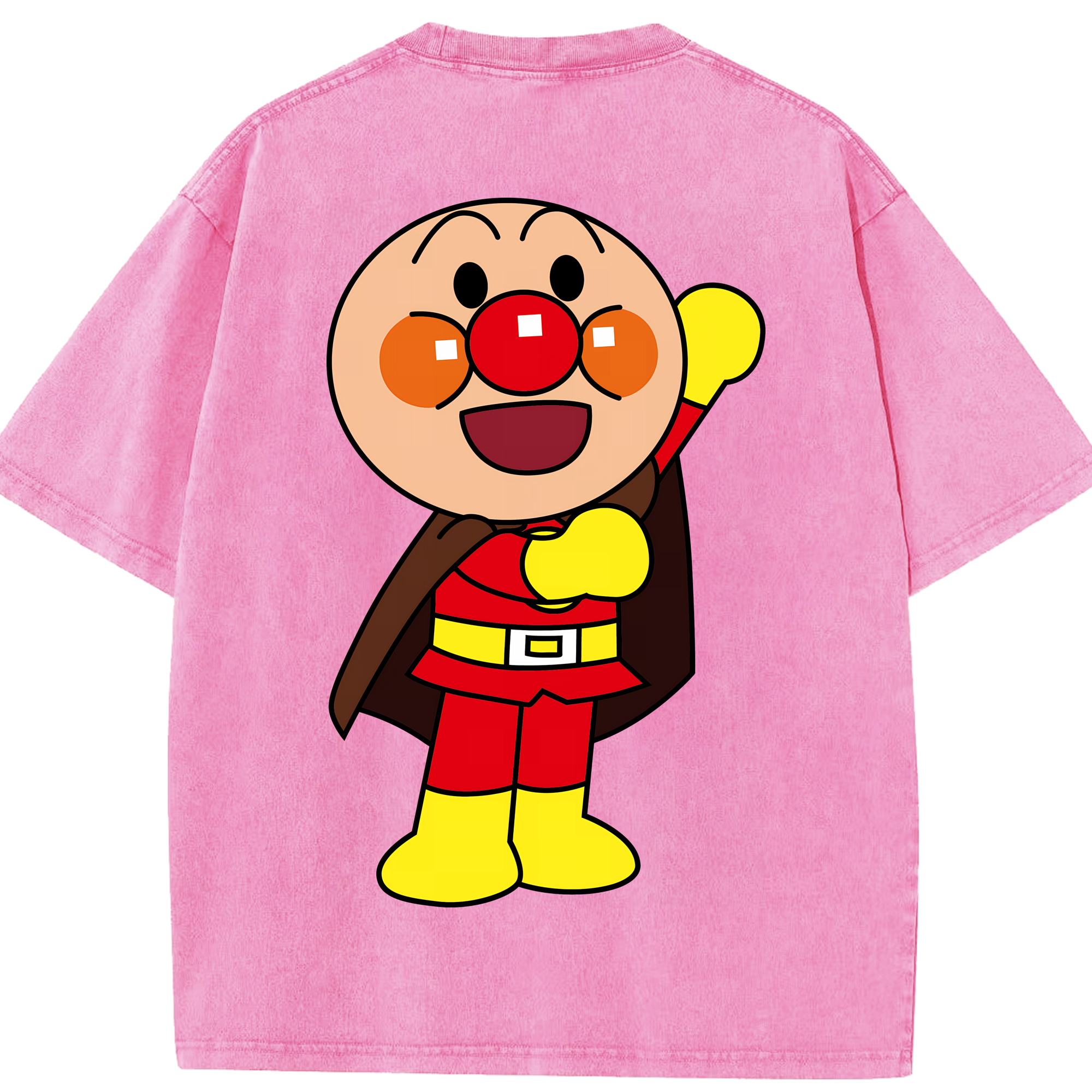 （画像用） アンパンマン Anpanman 綿100% ヴィンテージ風 半袖Tシャツ（背面プリント）